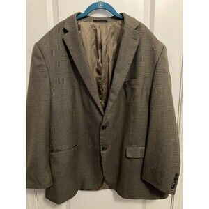 LAUREN Ralph Lauren Men's Brown Plaid Silk/Wool Sport Coat Blazer Sz 50R
